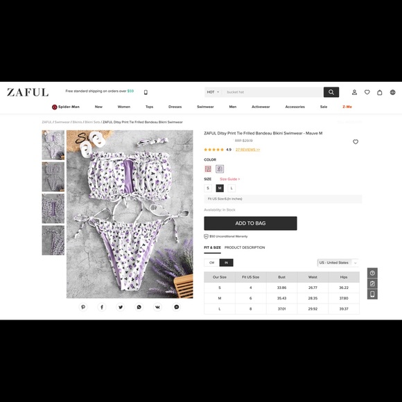 BRAND NEW FLORAL BIKINI - Picture 5 of 5